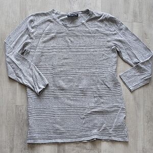 Buffalo David Bitton Heather Gray Crew Neck Top